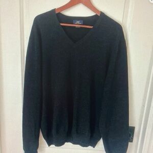 Brooks Brothers Black V-Neck Sweater